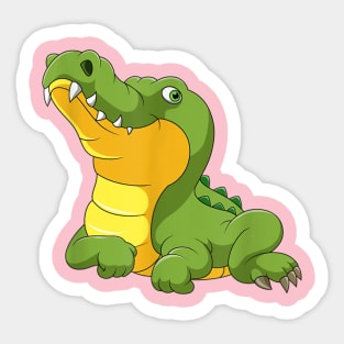 funny crocodile cartoon Sticker